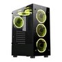 Gabinete Gamer Rise Mode Glass 06X, Mid Tower, ATX, Lateral em Vidro Fumê e Frontal em Vidro Temperado, Sem FANs, Preto + Ventoinha Rise Mode Galaxy Motherboard, 120mm, RGB, Preto