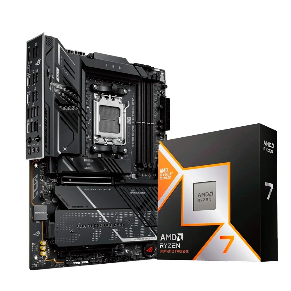 Kit AMD Ryzen 7 9800X3D e ASUS ROG Strix X870E-E