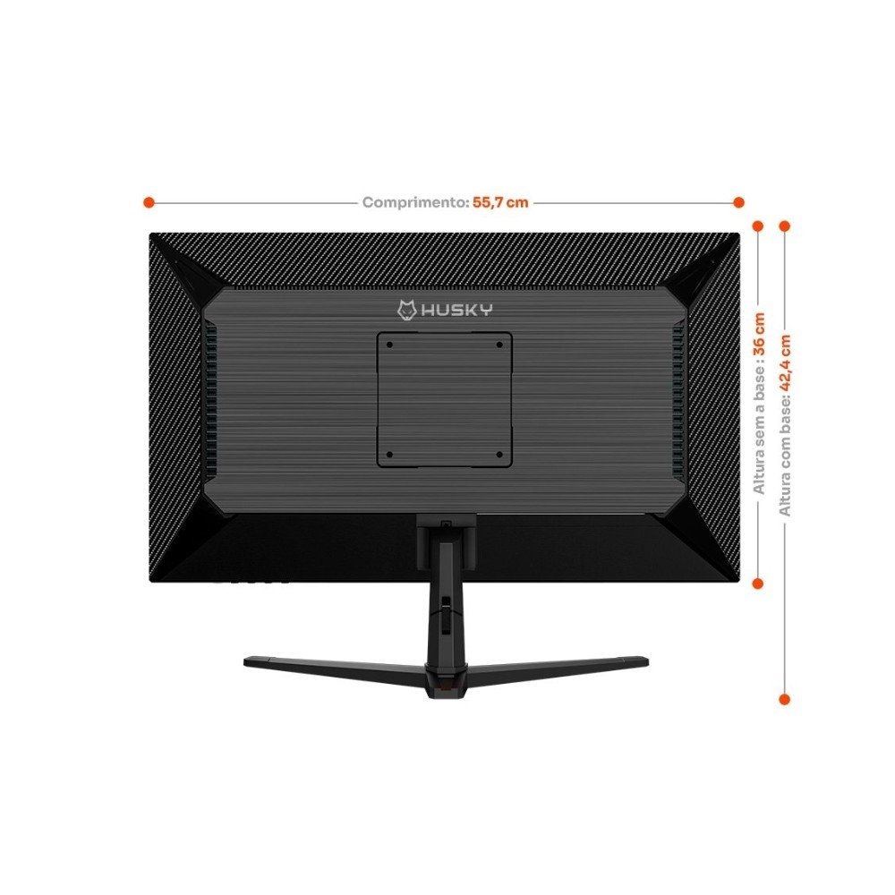 Kit Monitor Husky Boreal 25", FHD, 200Hz + Cadeira Gamer Husky Tempest 700 - Preta