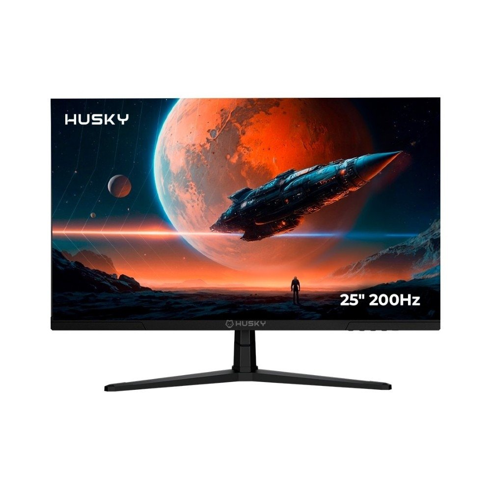 Kit Monitor Husky Boreal 25", FHD, 200Hz + Cadeira Gamer Husky Tempest 700 - Preta