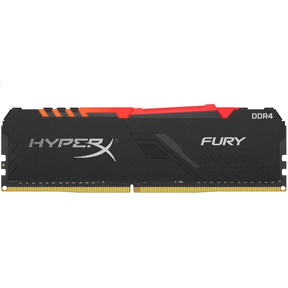 Memória HyperX Fury RGB, 16GB, 2666MHz, DDR4, CL16, Preto