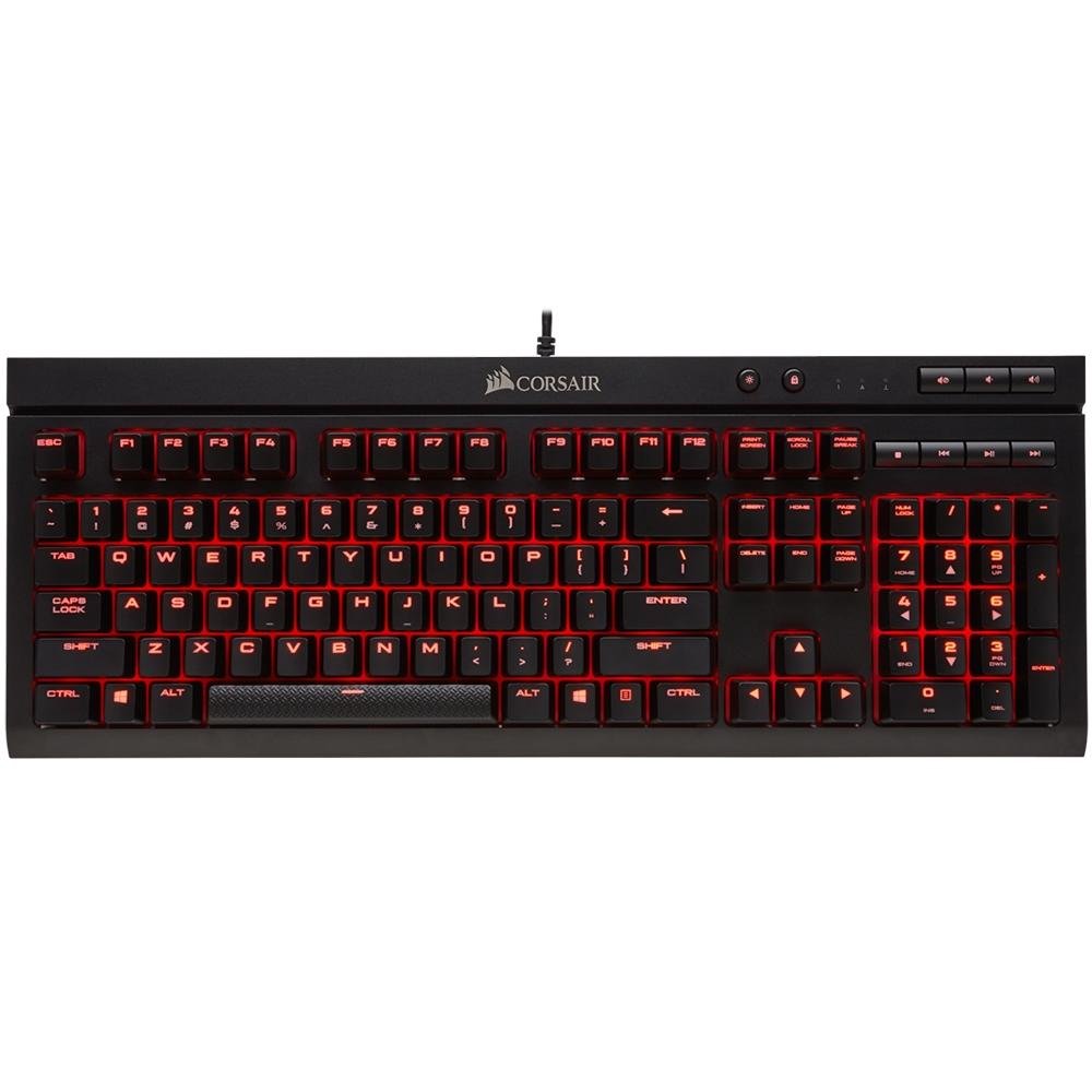 THEREDTHREAD wh×bk Teclado Mecânico Gamer Corsair K68, LED Vermelho, Switch Cherry MX