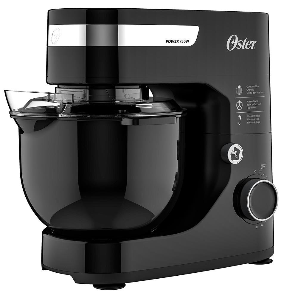 Batedeira Planetária Oster, 12 Velocidades, 750W, 220V, Preta - OBAT610-220 Batedeira Planetária Oster, 12 Velocidades, 750W, 220V, Preta - OBAT610-220