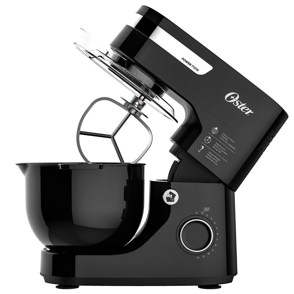 Batedeira Planetária Oster, 12 Velocidades, 750W, 220V, Preta - OBAT610-220 Batedeira Planetária Oster, 12 Velocidades, 750W, 220V, Preta - OBAT610-220