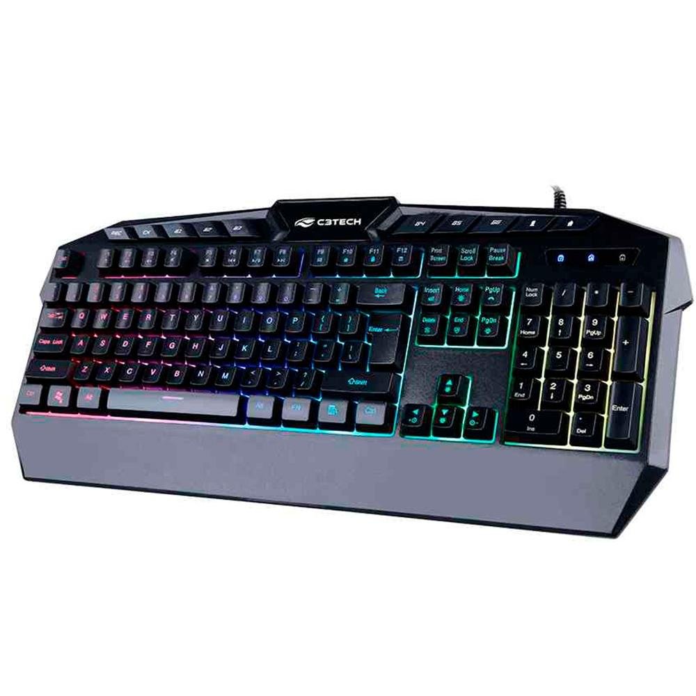 Teclado Gamer C3 Tech KG-250BK, LED, PT-BR - KG-250BK Teclado Gamer C3 Tech KG-250BK, LED, PT-BR - KG-250BK