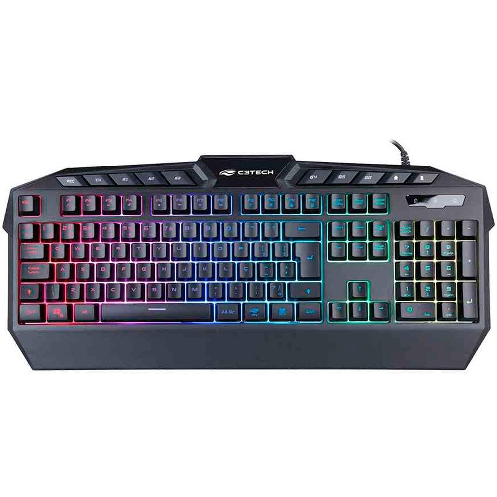 Teclado Gamer C3 Tech KG-250BK, LED, PT-BR - KG-250BK Teclado Gamer C3 Tech KG-250BK, LED, PT-BR - KG-250BK
