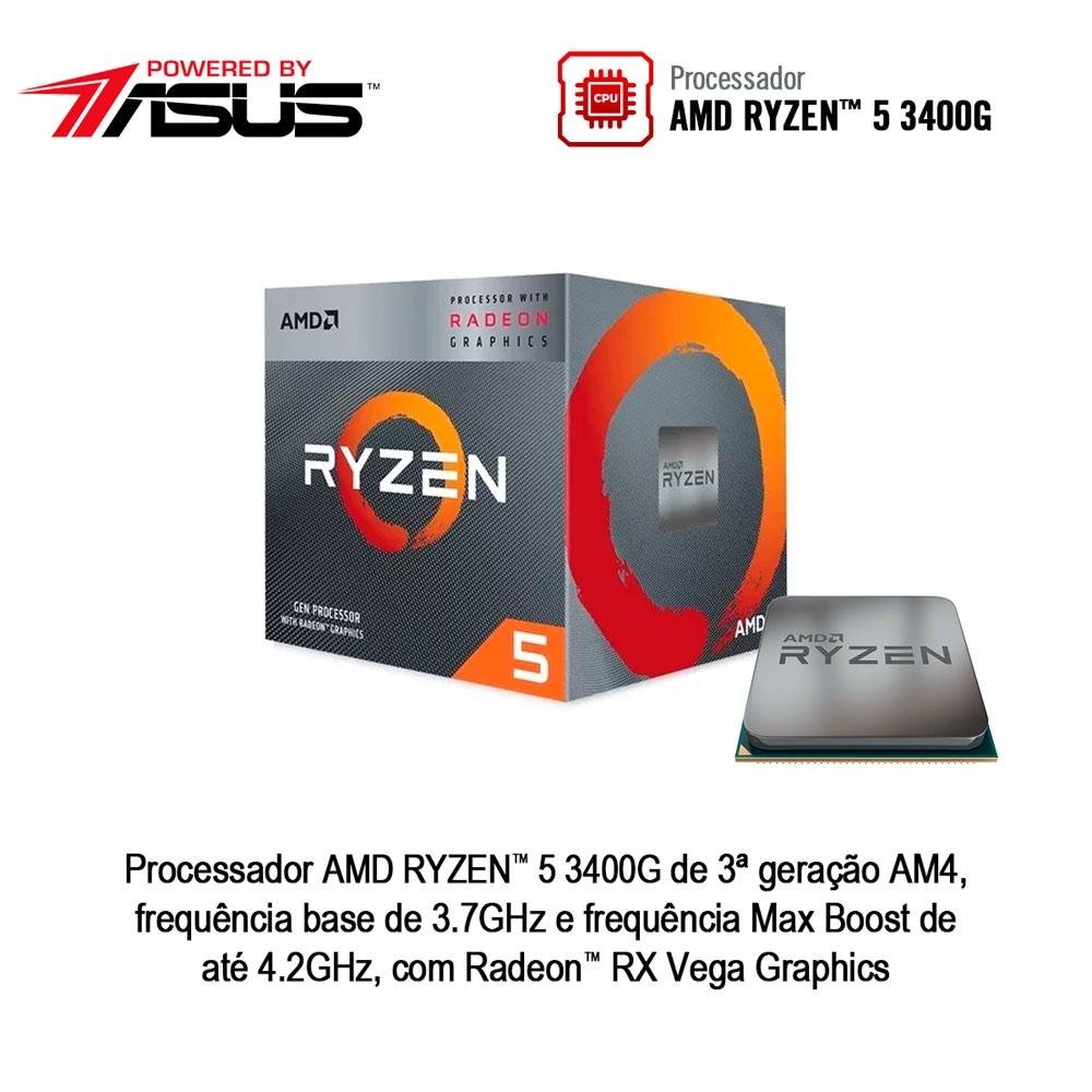 Computador Gamer BRX POWERED BY ASUS AMD Ryzen 5 3400G, 16GB, 1TB, SSD 120GB, Asus NVIDIA GeForce GTX 1650 4GB, Windows 10 Pro - BRXPC534001000700W Computador Gamer BRX POWERED BY ASUS AMD Ryzen 5 3400G, 16GB, 1TB, SSD 120GB, Asus NVIDIA GeForce GTX 1650 4GB, Windows 10 Pro - BRXPC534001000700W