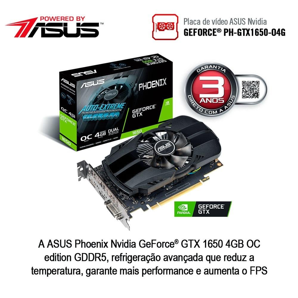 Computador Gamer BRX POWERED BY ASUS AMD Ryzen 5 3400G, 16GB, 1TB, SSD 120GB, Asus NVIDIA GeForce GTX 1650 4GB, Windows 10 Pro - BRXPC534001000700W Computador Gamer BRX POWERED BY ASUS AMD Ryzen 5 3400G, 16GB, 1TB, SSD 120GB, Asus NVIDIA GeForce GTX 1650 4GB, Windows 10 Pro - BRXPC534001000700W