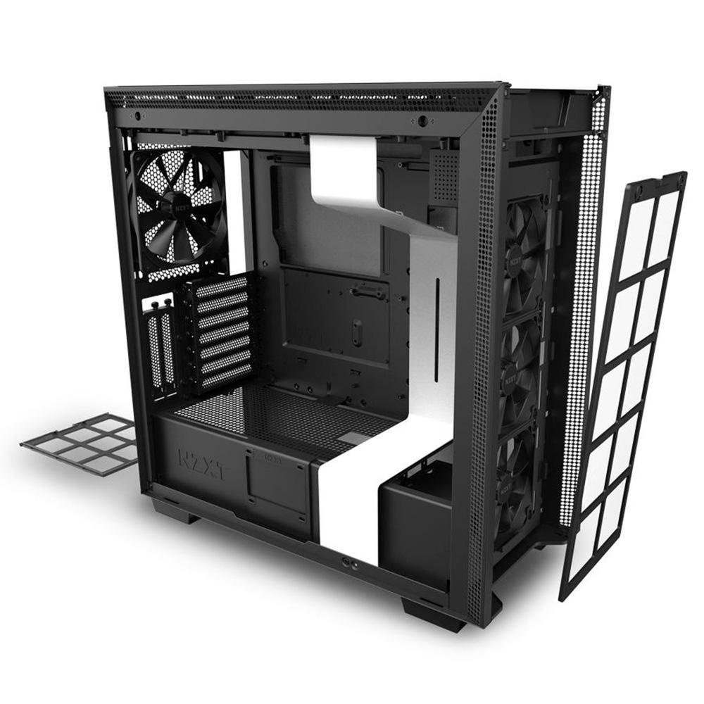 Gabinete Gamer NZXT H710i, Mid Tower, RGB, com FAN, Lateral em Vidro, Branco - CA-H710I-W1 Gabinete Gamer NZXT H710i, Mid Tower, RGB, com FAN, Lateral em Vidro, Branco - CA-H710I-W1