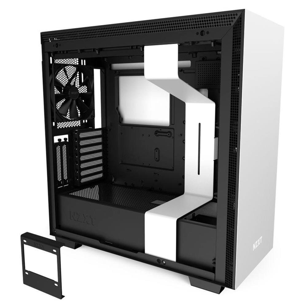 Gabinete Gamer NZXT H710i, Mid Tower, RGB, com FAN, Lateral em Vidro, Branco - CA-H710I-W1 Gabinete Gamer NZXT H710i, Mid Tower, RGB, com FAN, Lateral em Vidro, Branco - CA-H710I-W1