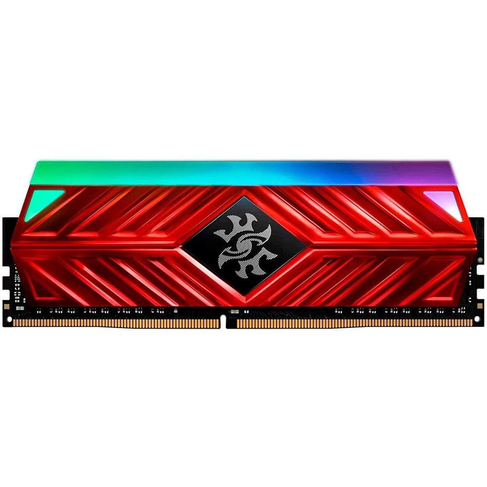 Memória XPG Spectrix D41, RGB, 8GB, 3200MHz, DDR4, CL16, Vermelho