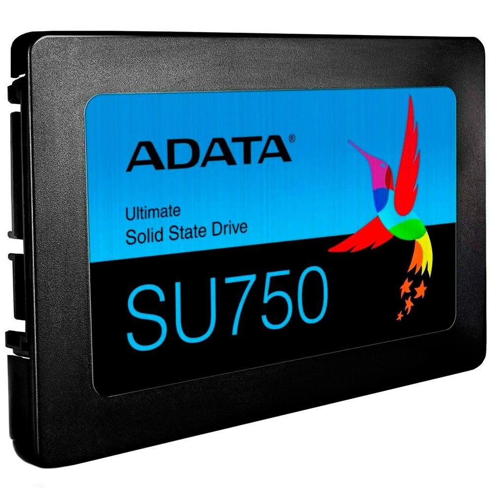 SSD Adata SU750, SATA, 256GB, 2.5", Leitura: 550MB/s e Gravação: 520MB/s Preto - ASU750SS-256GT-C