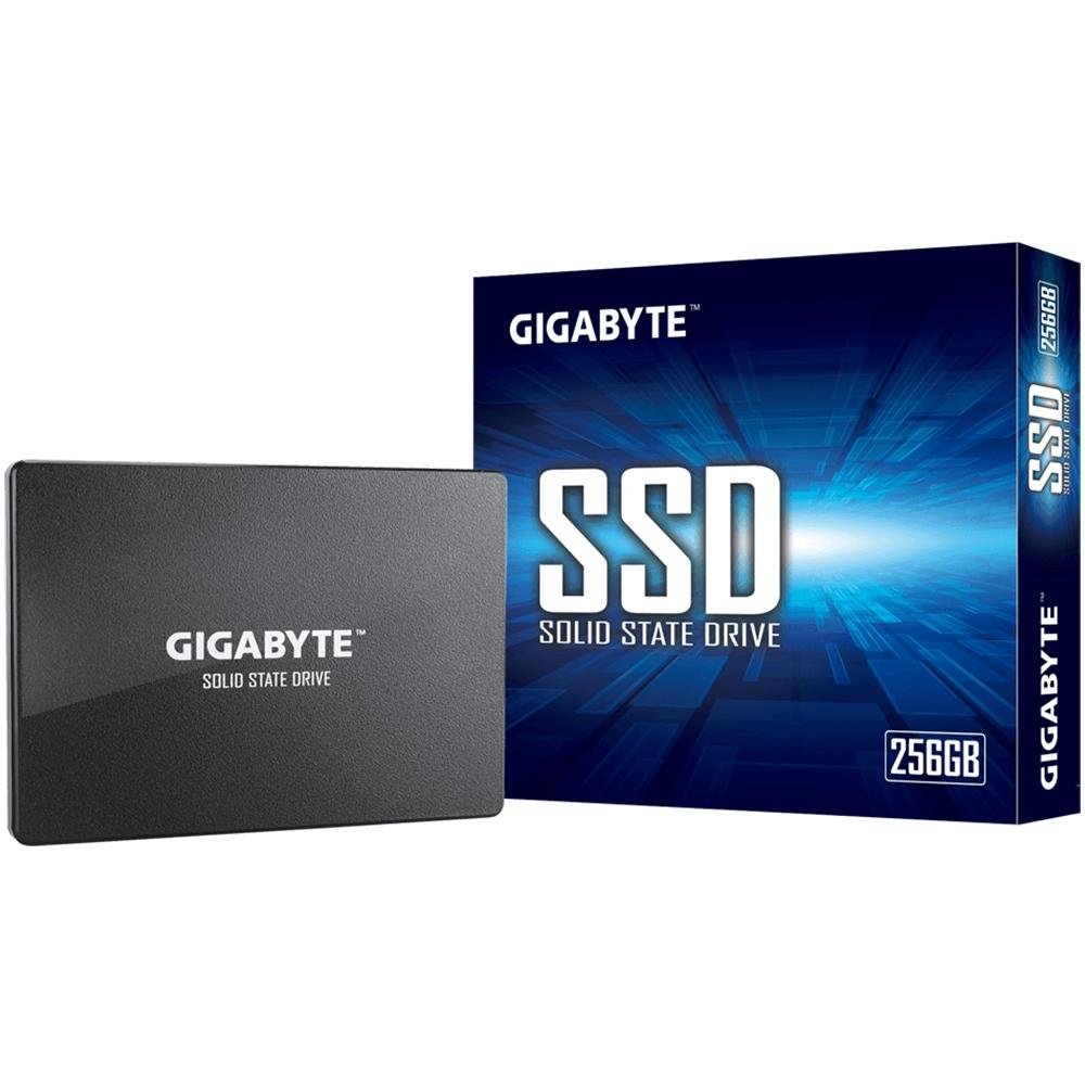 SSD 256 GB Gigabyte, SATA, Leitura: 520MB/s e Gravação: 500MB/s