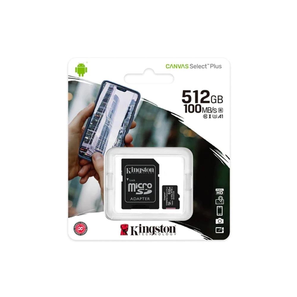 Cartão de Memória Kingston Canvas Select Plus MicroSD 512GB Classe