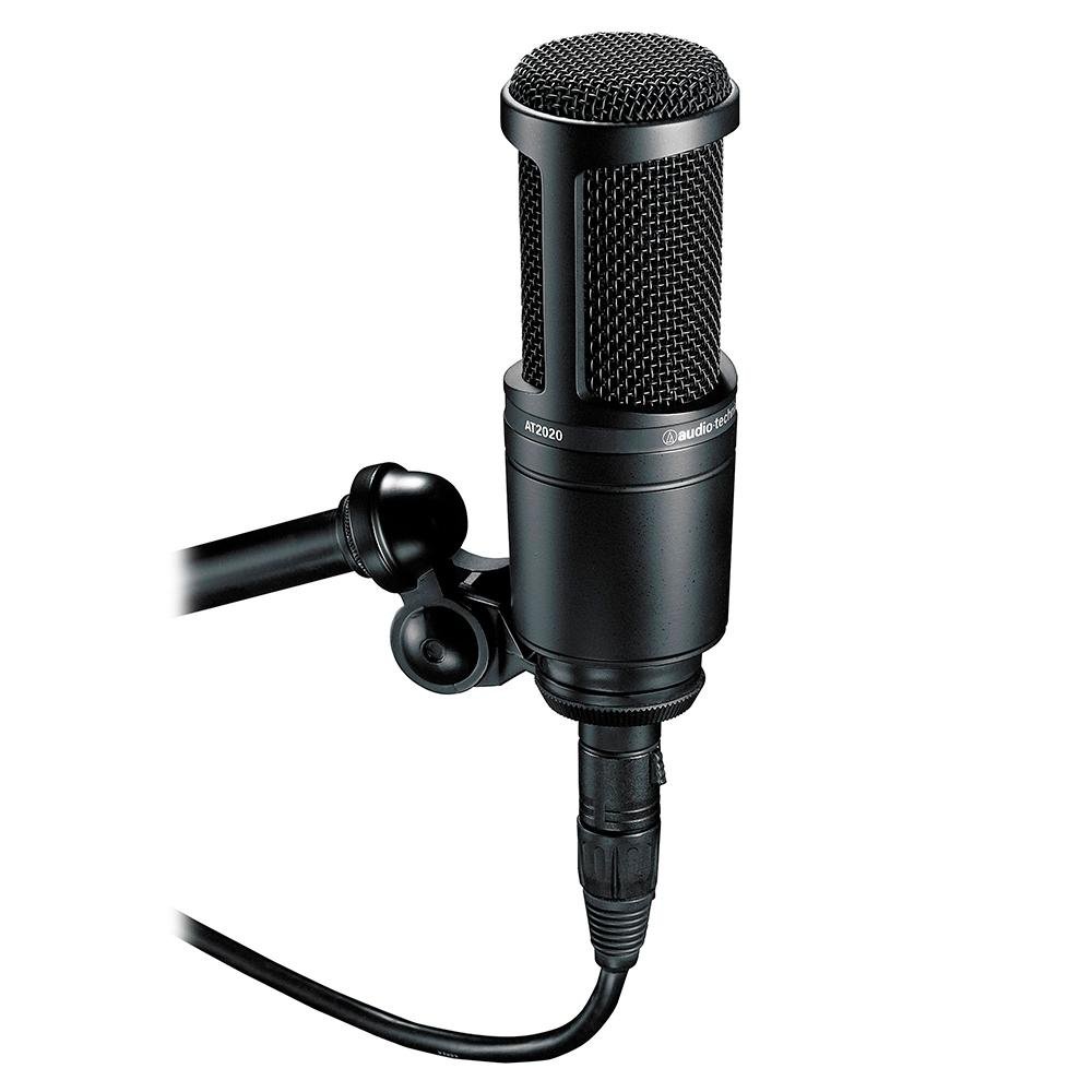 Microfone Condensador Audio-Technica, Cardióide, XLRM de 3 pinos - AT2020 Microfone Condensador Audio-Technica, Cardióide, XLRM de 3 pinos - AT2020