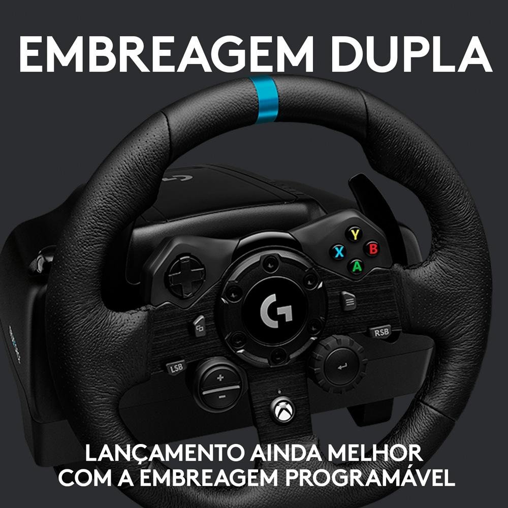 Volante Logitech G923 para Xbox Series X|S, Xbox One e PC com TRUEFORCE, Pedais Responsivos, Launch Control - 941-000157 Volante Logitech G923 para Xbox Series X|S, Xbox One e PC com TRUEFORCE, Pedais Responsivos, Launch Control - 941-000157