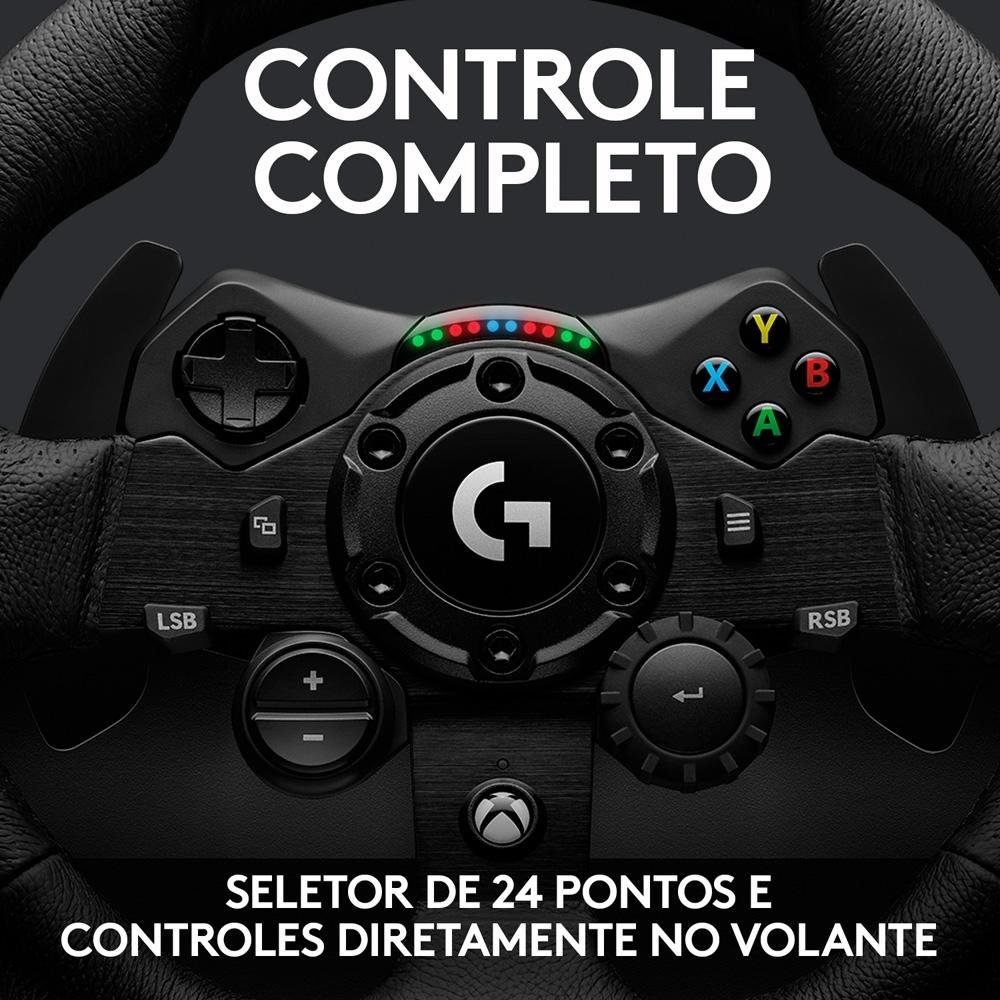 Volante Logitech G923 para Xbox Series X|S, Xbox One e PC com TRUEFORCE, Pedais Responsivos, Launch Control - 941-000157 Volante Logitech G923 para Xbox Series X|S, Xbox One e PC com TRUEFORCE, Pedais Responsivos, Launch Control - 941-000157