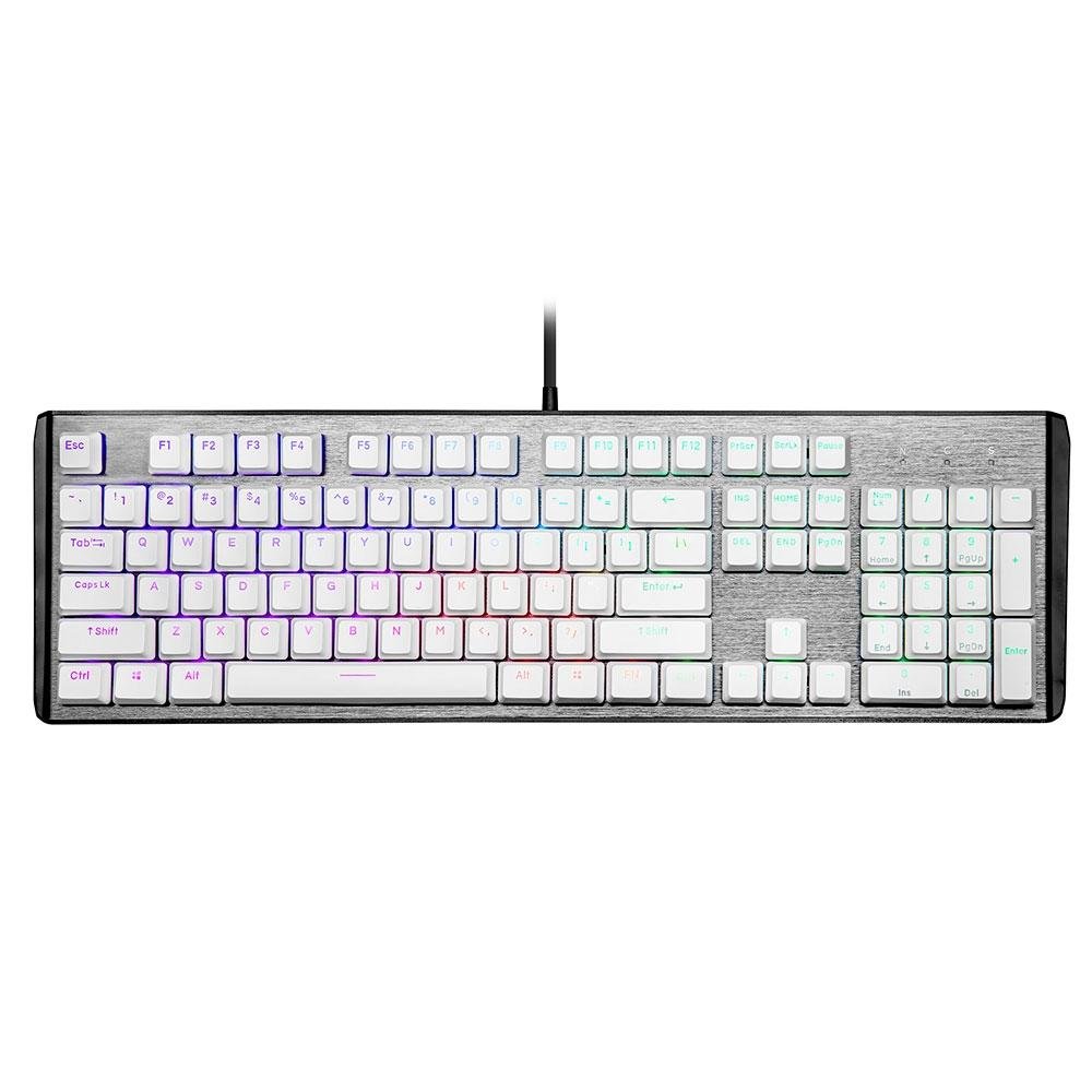 m Keycaps Cooler Master PBT Double-Shot, Branco, 104 teclas layout