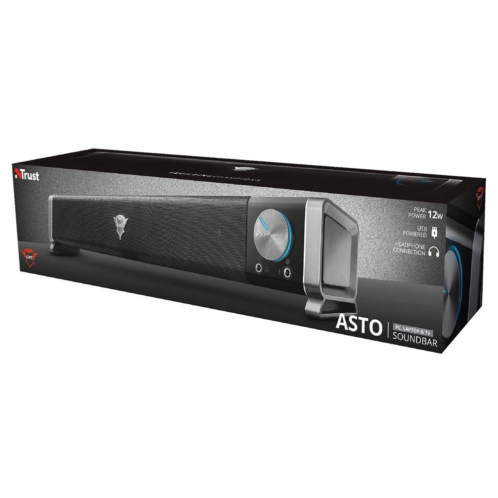 Soundbar Gamer Trust GXT 618 Asto Sound Bar PC Speaker, USB, 6W RMS - 22209