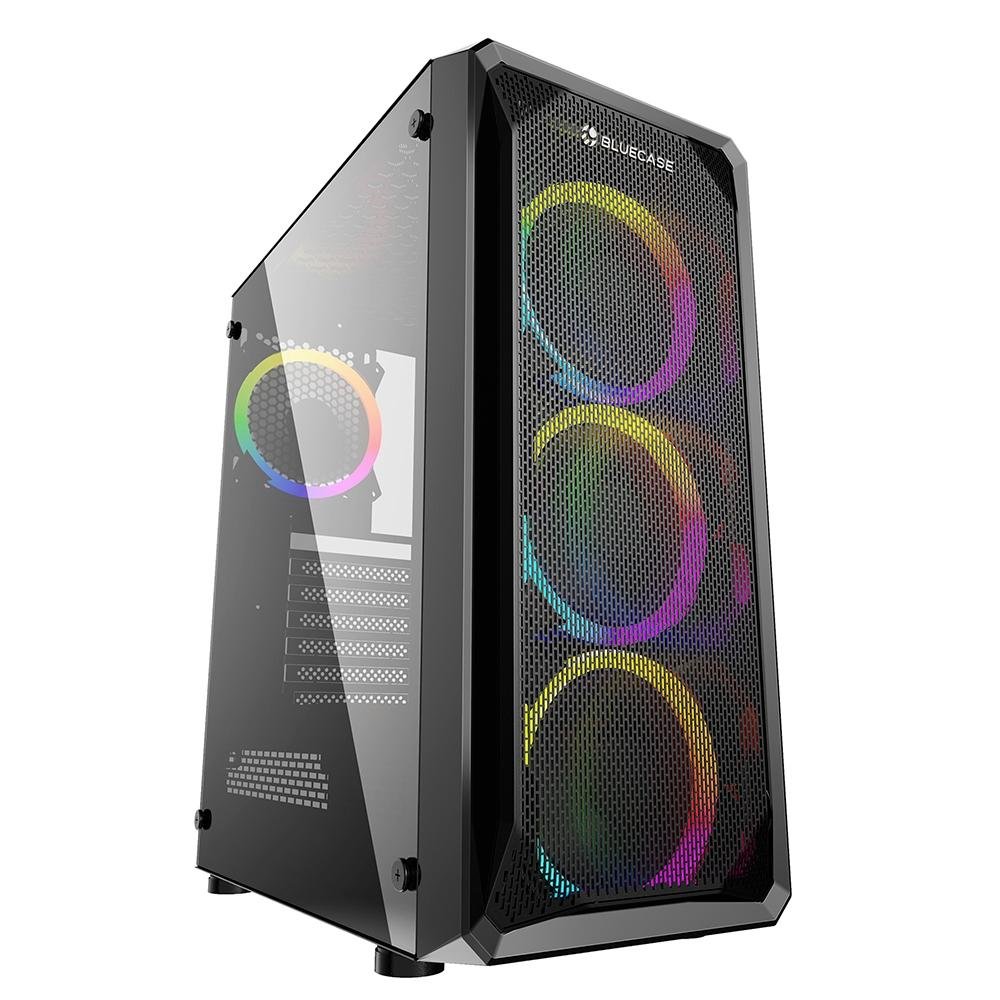 Gabinete Gamer Bluecase, Mid Tower, Lateral em Vidro - BG032GCASE | KaBuM!