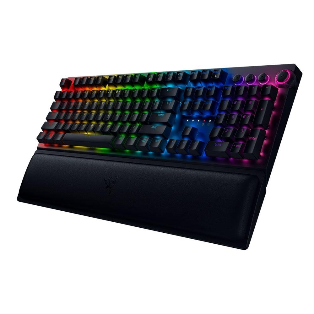 Teclado Sem Fio Mecânico Gamer Razer BlackWidow V3 Pro, Chroma, Razer Switch Green, US - RZ03-03530200-R3U1 Teclado Sem Fio Mecânico Gamer Razer BlackWidow V3 Pro, Chroma, Razer Switch Green, US - RZ03-03530200-R3U1