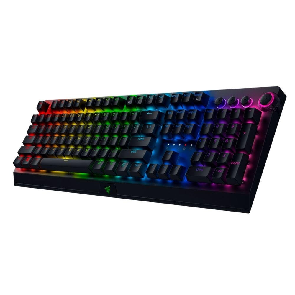 Teclado Sem Fio Mecânico Gamer Razer BlackWidow V3 Pro, Chroma, Razer Switch Green, US - RZ03-03530200-R3U1 Teclado Sem Fio Mecânico Gamer Razer BlackWidow V3 Pro, Chroma, Razer Switch Green, US - RZ03-03530200-R3U1