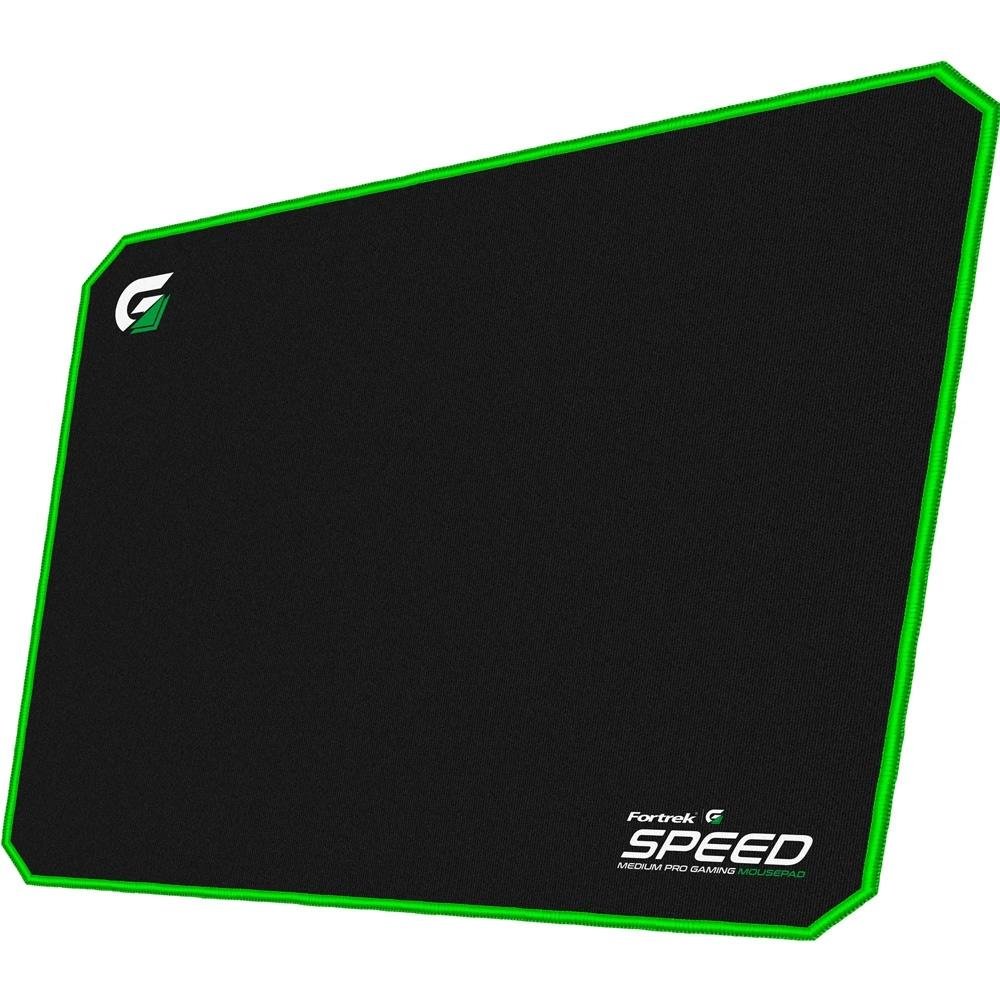 Mousepad Gamer Fortrek Speed MPG101, Médio (320X240mm), Preto/Verde - 72691