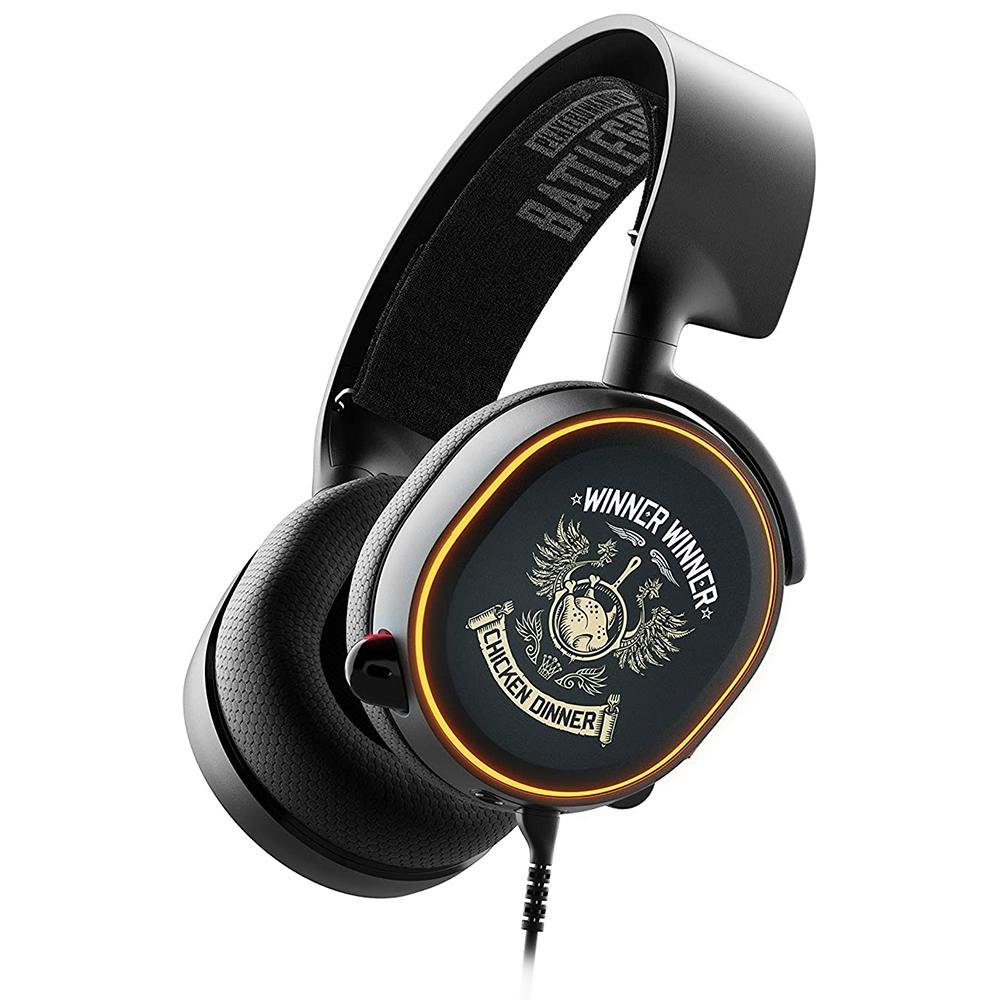 値下✕ 希少品 steelseries ARCTIS 5 PUBGエディション Headset Gamer SteelSeries Arctis 5 PUBG Edition, Som DTS Surround
