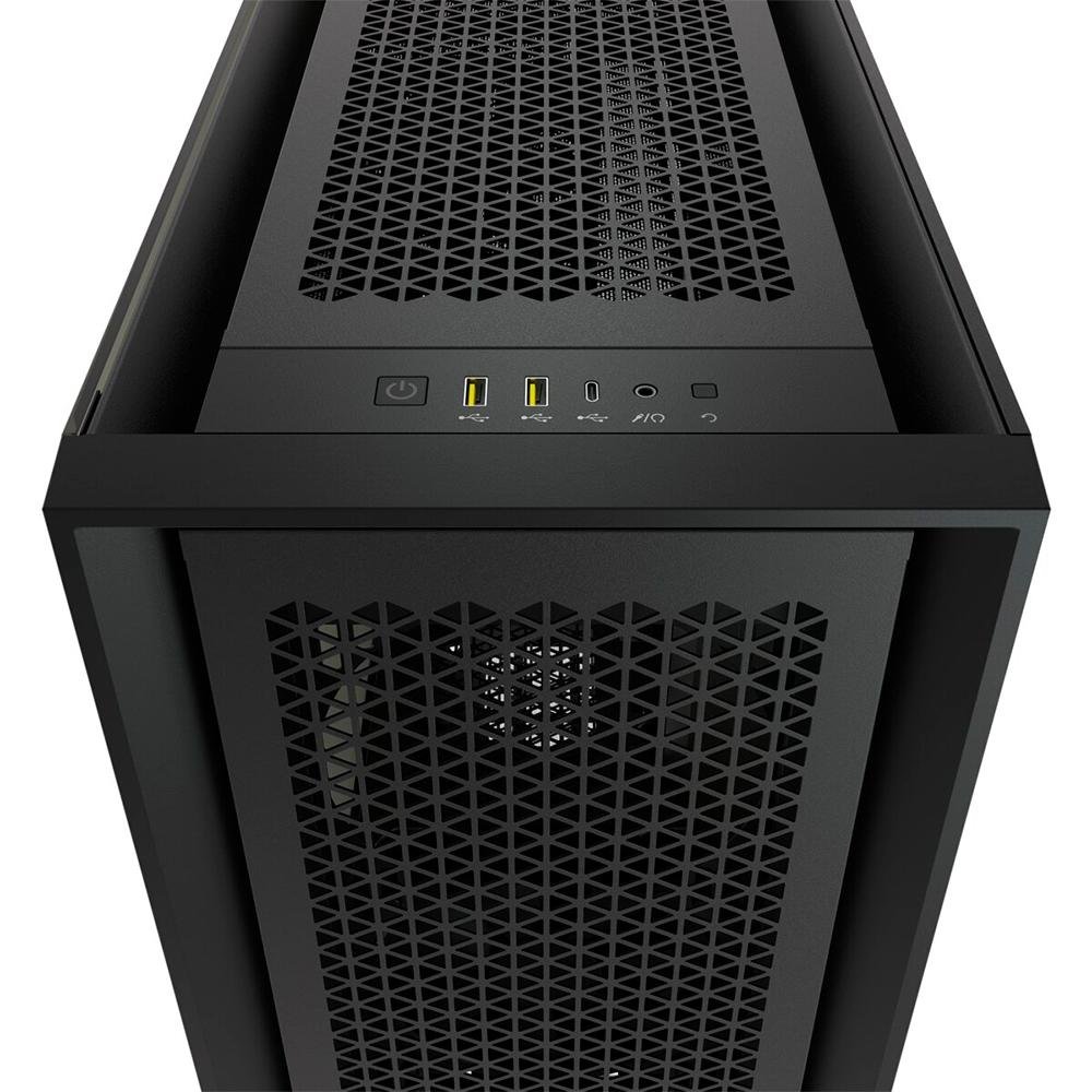 Gabinete Gamer Corsair 5000D Airflow, Mid Tower, ATX, Lateral em Vidro Temperado, 2x Cooler Fan, Preto - CC-9011210-WW