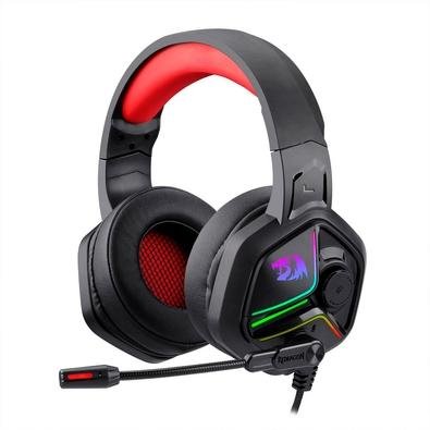 Headset Gamer Redragon Ajax H230 RGB, USB e 2x P2, Drivers 53mm, Preto - H230