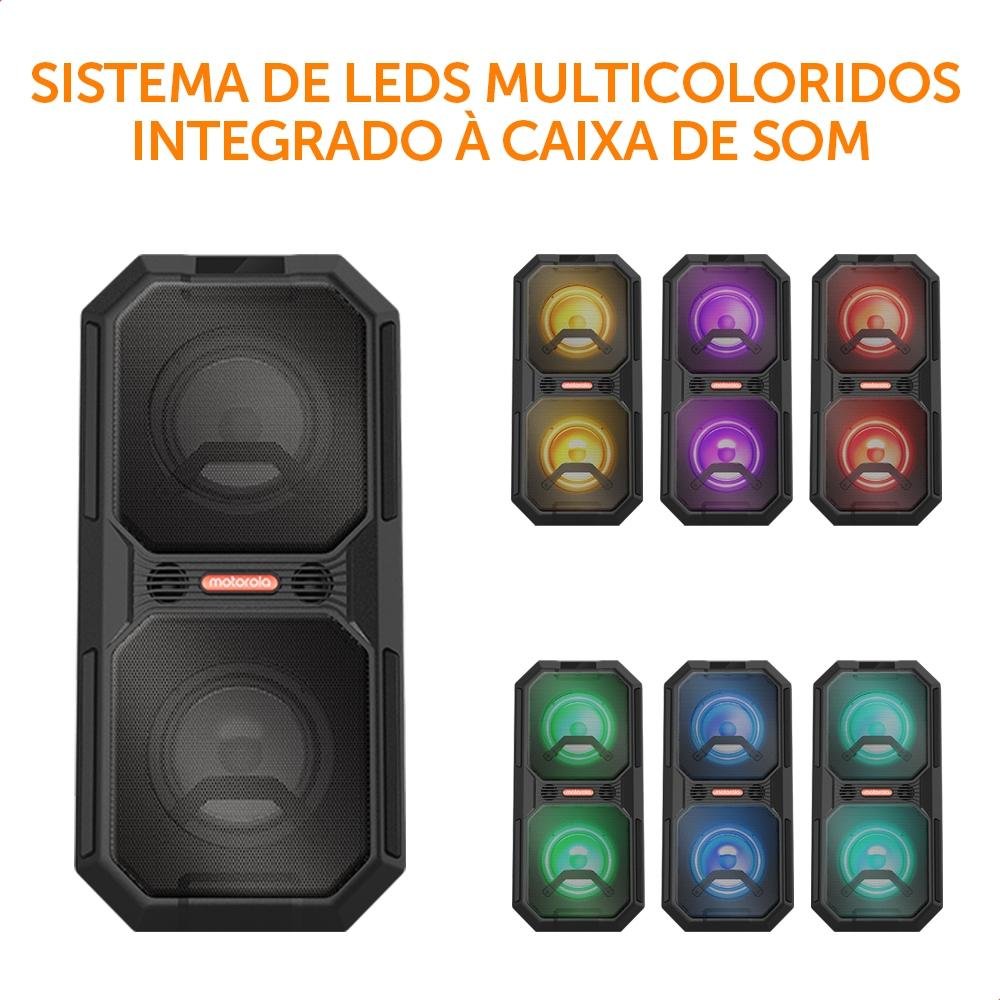 Caixa de Som Motorola SONIC MAXX 820, 80W, Bluetooth 5.0 TWS, LED, IPX4 Resistente à Água - SP020 Caixa de Som Motorola SONIC MAXX 820, 80W, Bluetooth 5.0 TWS, LED, IPX4 Resistente à Água - SP020