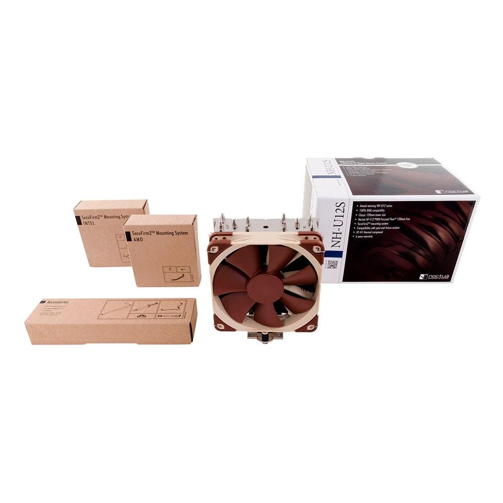 Air Cooler Noctua, AMD/Intel, 120mm, Marrom - NH-U12S Air Cooler Noctua, AMD/Intel, 120mm, Marrom - NH-U12S