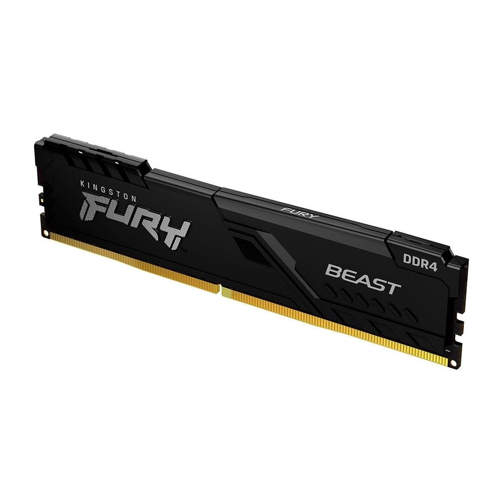 Memória RAM Kingston Fury Beast, 8GB, 3200MHz, DDR4, CL16, Preto - KF432C16BB/8 Memória RAM Kingston Fury Beast, 8GB, 3200MHz, DDR4, CL16, Preto - KF432C16BB/8