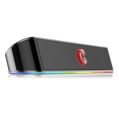 Soundbar Gamer Redragon Adiemus, 6W RMS, RGB, USB, 150Hz/20KHz, Botão Touch, Preto - GS560