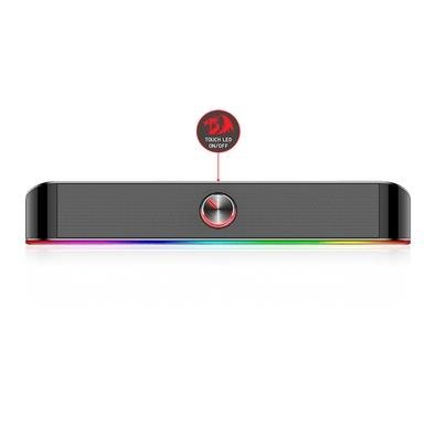 Soundbar Gamer Redragon Adiemus, 6W RMS, RGB, USB, 150Hz/20KHz, Botão Touch, Preto - GS560