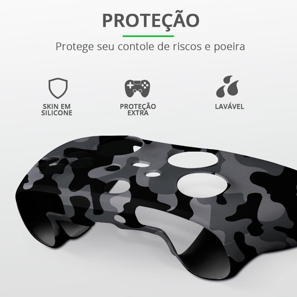 Capa Protetora GXTrust 749K para Controle Xbox Series X/S, Silicone Antiderrapante, Preto - 24176