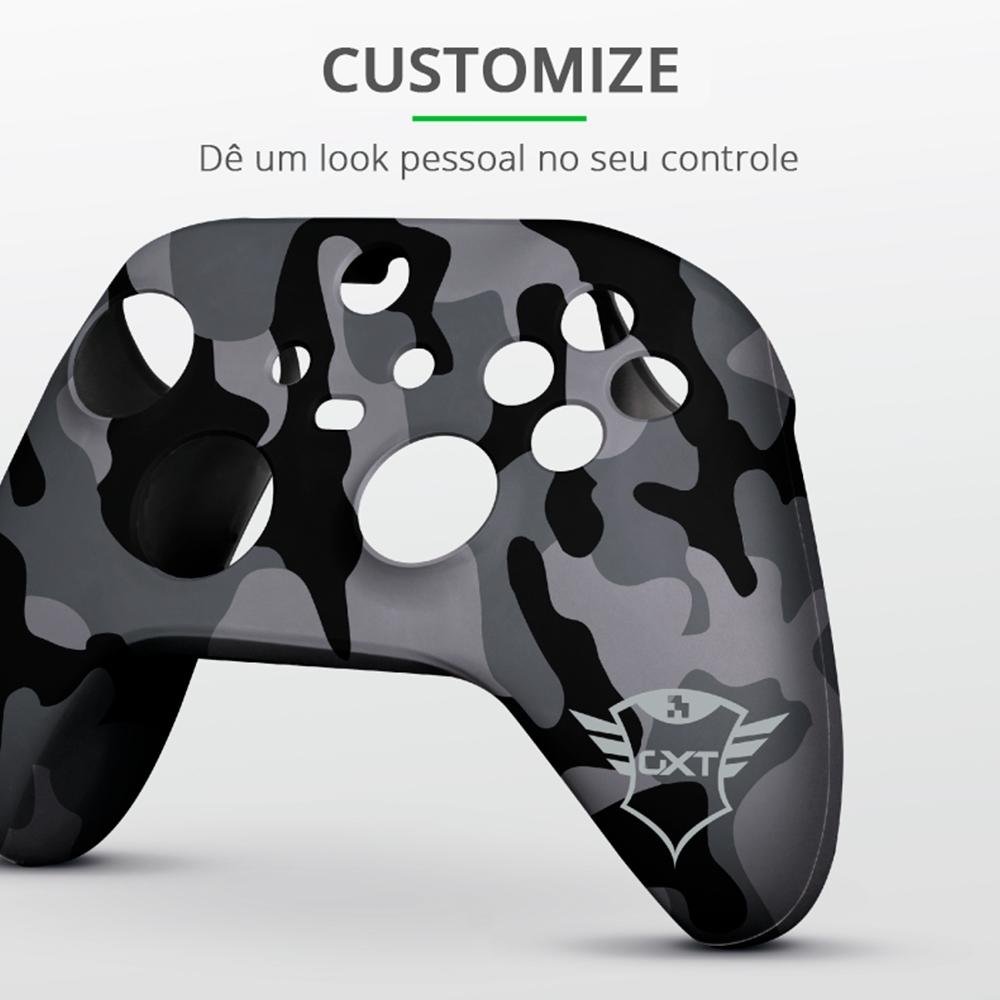 Capa Protetora GXTrust 749K para Controle Xbox Series X/S, Silicone Antiderrapante, Preto - 24176