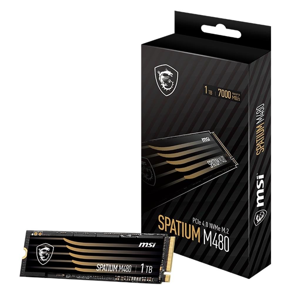 SSD MSI Spatium M480, 1TB, PCIe, NVMe M.2 | KaBuM!