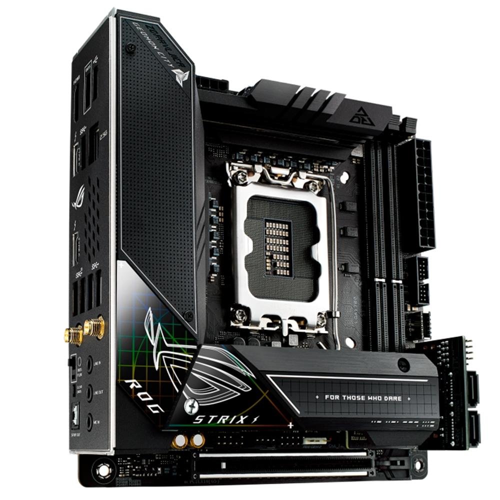 ROG STRIX Z690-I GAMING WiFi 本体 Placa Mãe Asus ROG STRIX Z690-I GAMING WIFI | KaBuM!