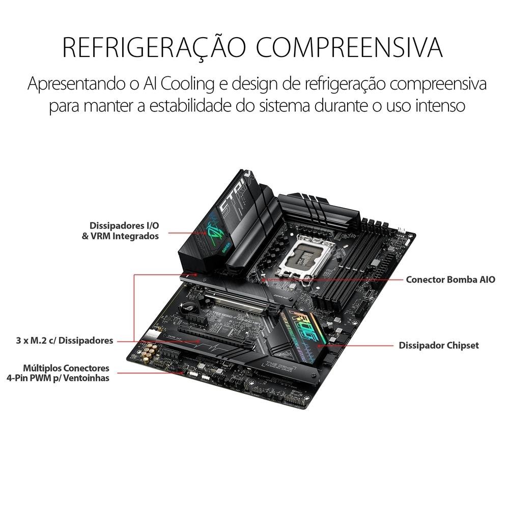 Placa Mãe Asus ROG Strix B660-F Gaming Wi-Fi, Intel LGA 1700 B660