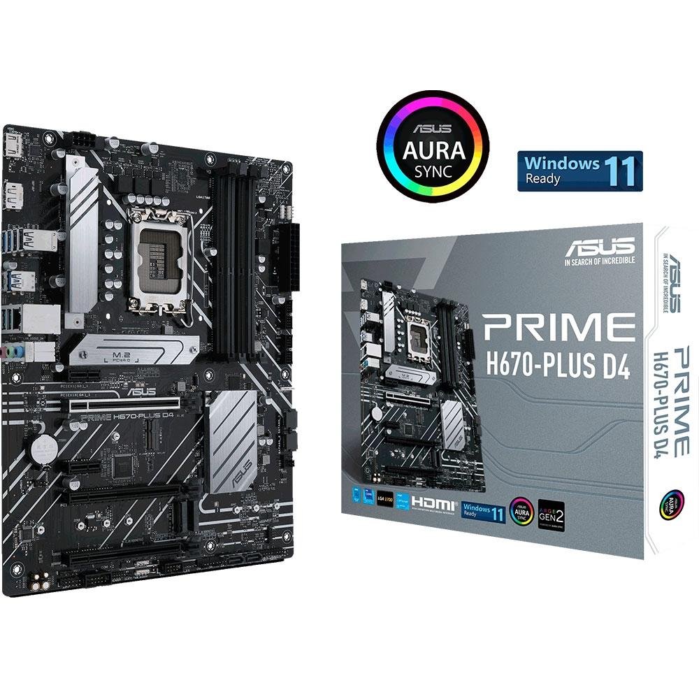 Placa-mãe Asus PRIME H670-PLUS D4, DDR4 | KaBuM!