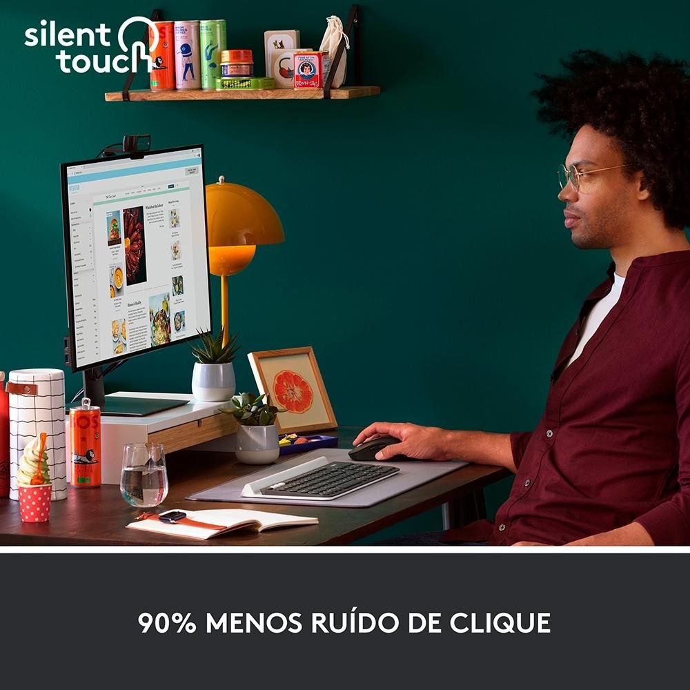 Mouse Sem Fio Logitech Signature M650, 2000 DPI, Compacto, 5 Botões, Silencioso, Bluetooth, USB, Grafite - 910-006250 Mouse Sem Fio Logitech Signature M650, 2000 DPI, Compacto, 5 Botões, Silencioso, Bluetooth, USB, Grafite - 910-006250