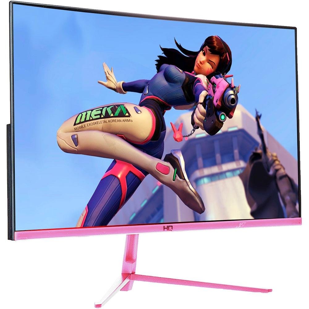 Monitor Gamer Rosa Monitor Gamer Curvo HQ 24 LED, RGB, 165 Hz| KaBuM!
