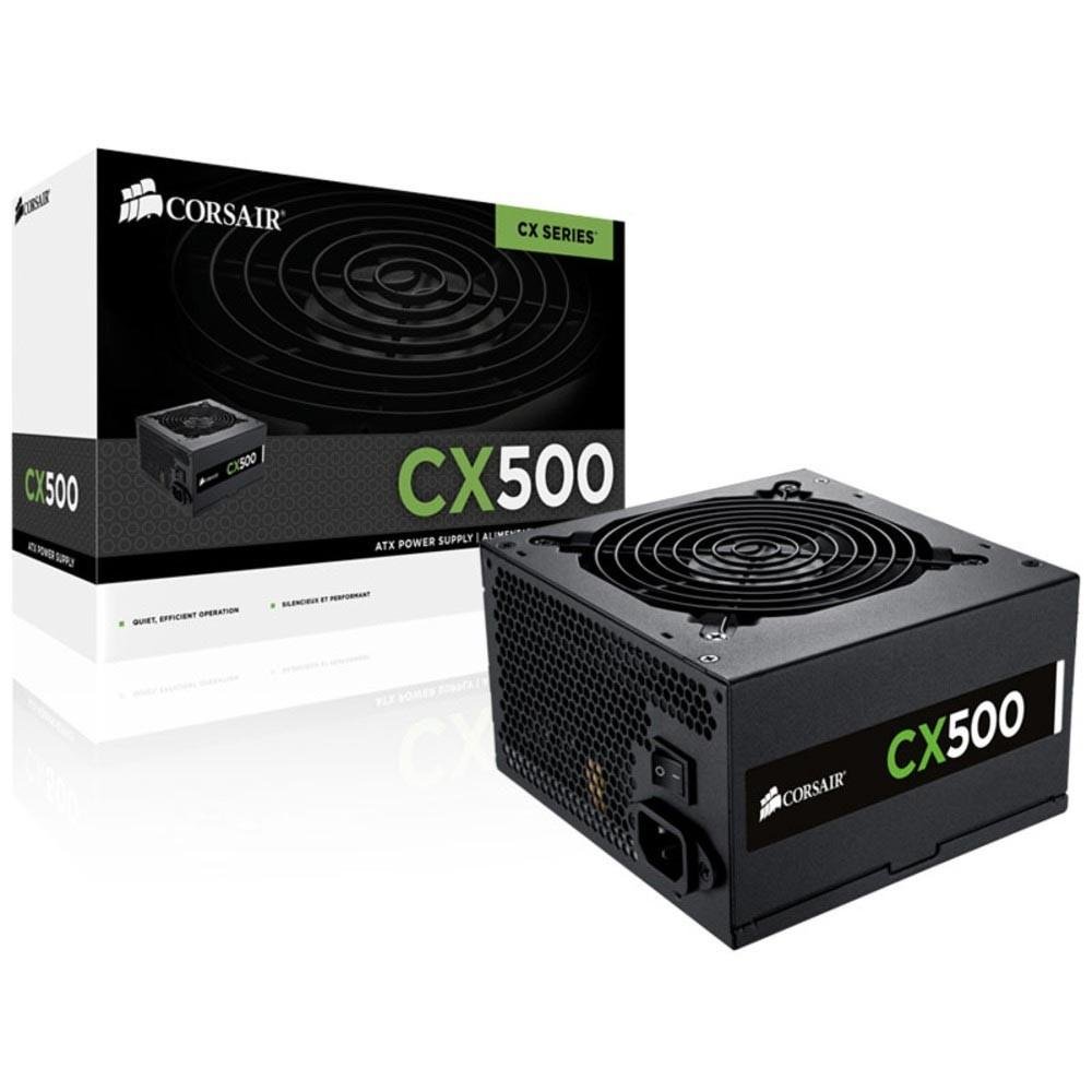 Fonte Corsair 500W 80 Plus Bronze CX500 - CP-9020047 Fonte Corsair 500W 80 Plus Bronze CX500 - CP-9020047