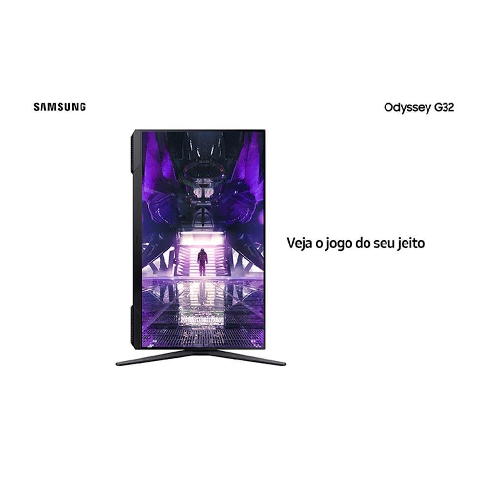 Monitor Gamer Samsung Odyssey G3 24"Full HD LED, 165Hz, 1ms, HDMI e DP, FreeSync Premium, Ajuste de Altura, Preto - LS24AG320NLXZD Monitor Gamer Samsung Odyssey G3 24"Full HD LED, 165Hz, 1ms, HDMI e DP, FreeSync Premium, Ajuste de Altura, Preto - LS24AG320NLXZD