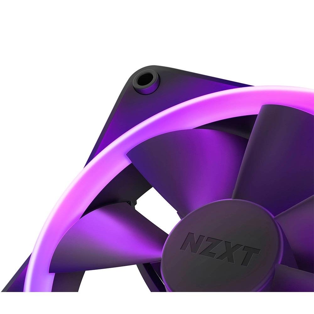 Cooler FAN NZXT, 140mm, RGB, Preto - RF-R14SF-B1 | KaBuM!