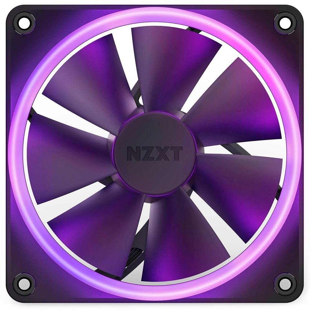 Cooler FAN NZXT, 140mm, RGB, Preto - RF-R14SF-B1 | KaBuM!