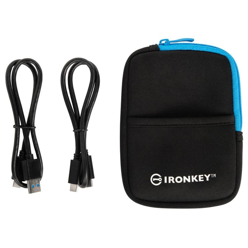 SSD Externo Kingston IronKey Vault Privacy 80, 960 GB, USB 3.2 Gen 1, Leitura: 250 MB/s, Gravação: 250 MB/s, Azul - IKVP80ES/960G SSD Externo Kingston IronKey Vault Privacy 80, 960 GB, USB 3.2 Gen 1, Leitura: 250 MB/s, Gravação: 250 MB/s, Azul - IKVP80ES/960G