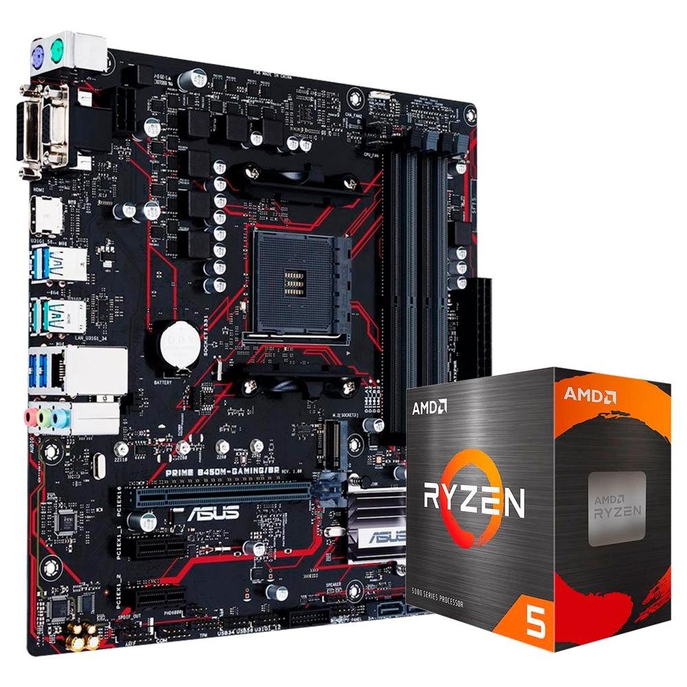 Kit Processador AMD Ryzen 5 5600, Cache 35MB, 3.5GHz, Sem Vídeo +