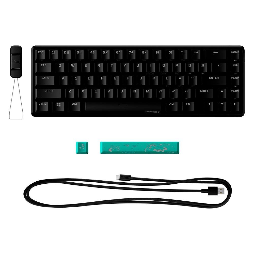 Teclado Mecânico Gamer HyperX Alloy Origins 65 HX Aqua, RGB, Layout 65%, US, Preto - 56R64AA#ABA Teclado Mecânico Gamer HyperX Alloy Origins 65 HX Aqua, RGB, Layout 65%, US, Preto - 56R64AA#ABA